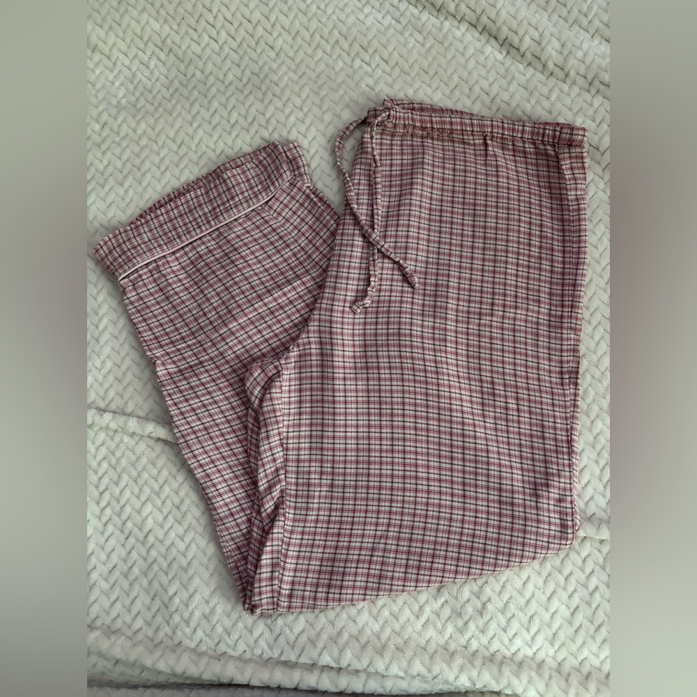 Old Navy Pink Plaid Cotton Lounge Pants